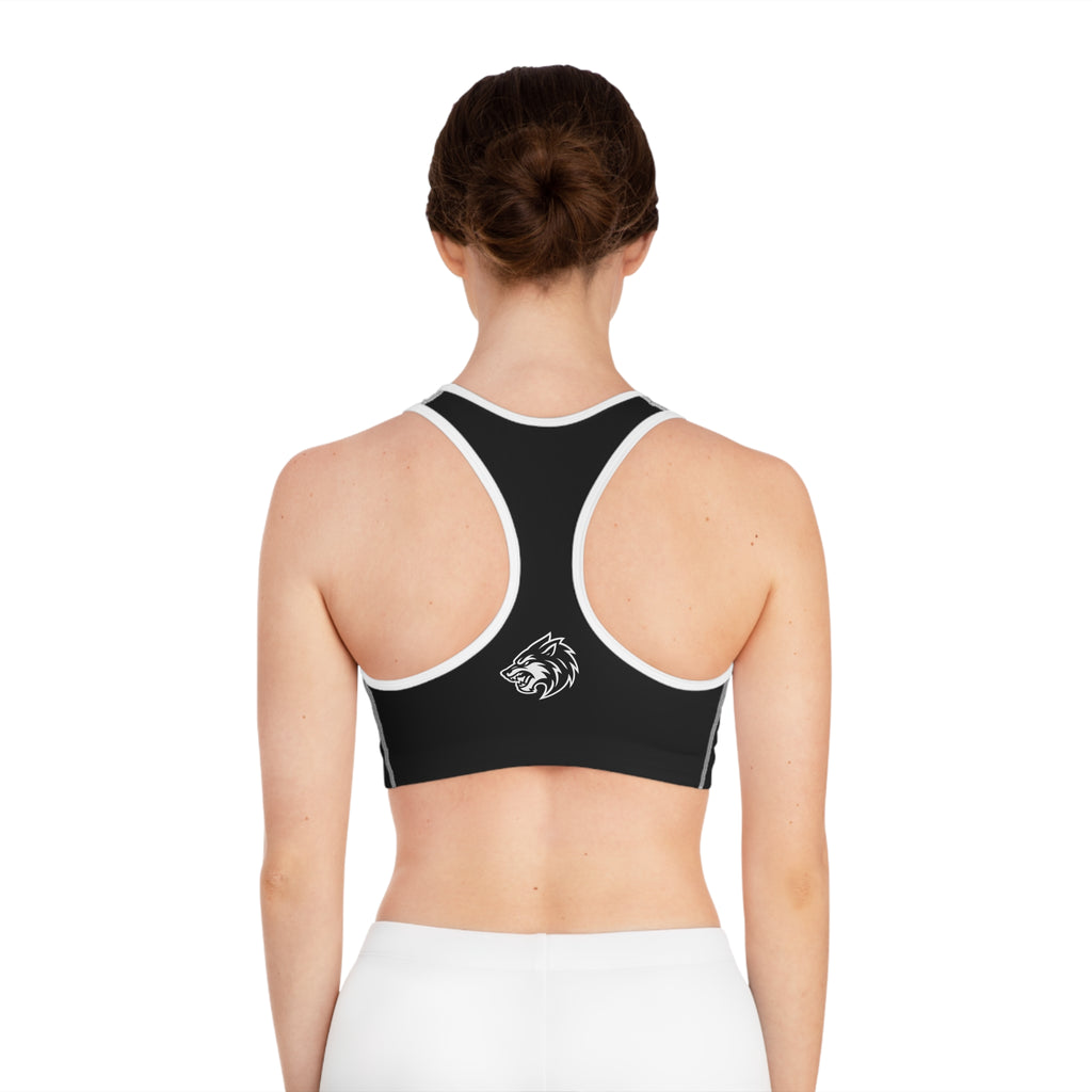 Wolves Code Sports Bra, Athletic Wear for Fitness, Gym, Running, Workout Apparel, Cool Design for Sports Lovers