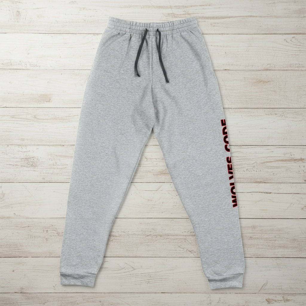Men's Wolves Code Joggers - Left Leg Text