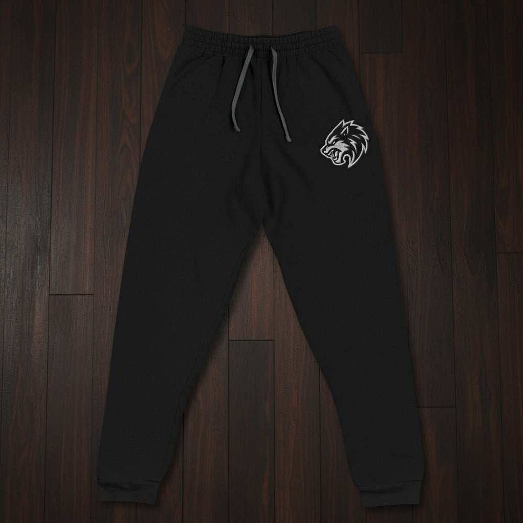 Embroid wolf Joggers